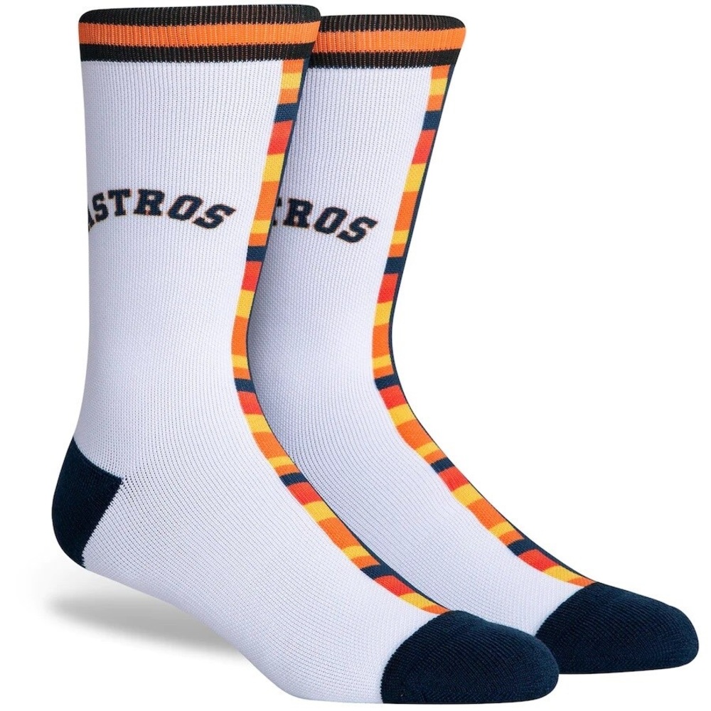 2 MLB Houston Astros Split Crew Socks
